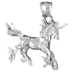 Sterling Silver 3D Unicorn Pendant