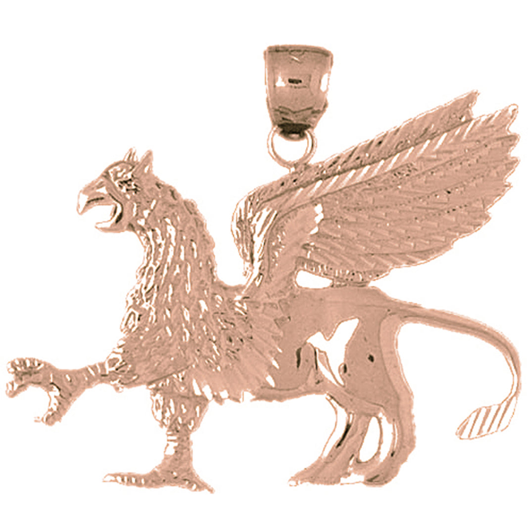 10K, 14K or 18K Gold Pegasus Pendant