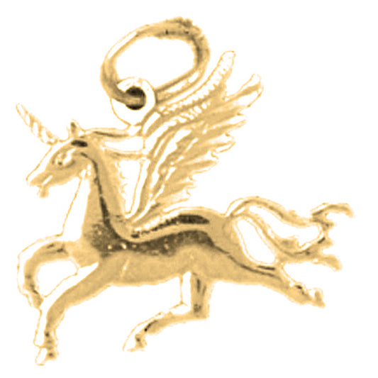 Yellow Gold-plated Silver Pegasus Pendant