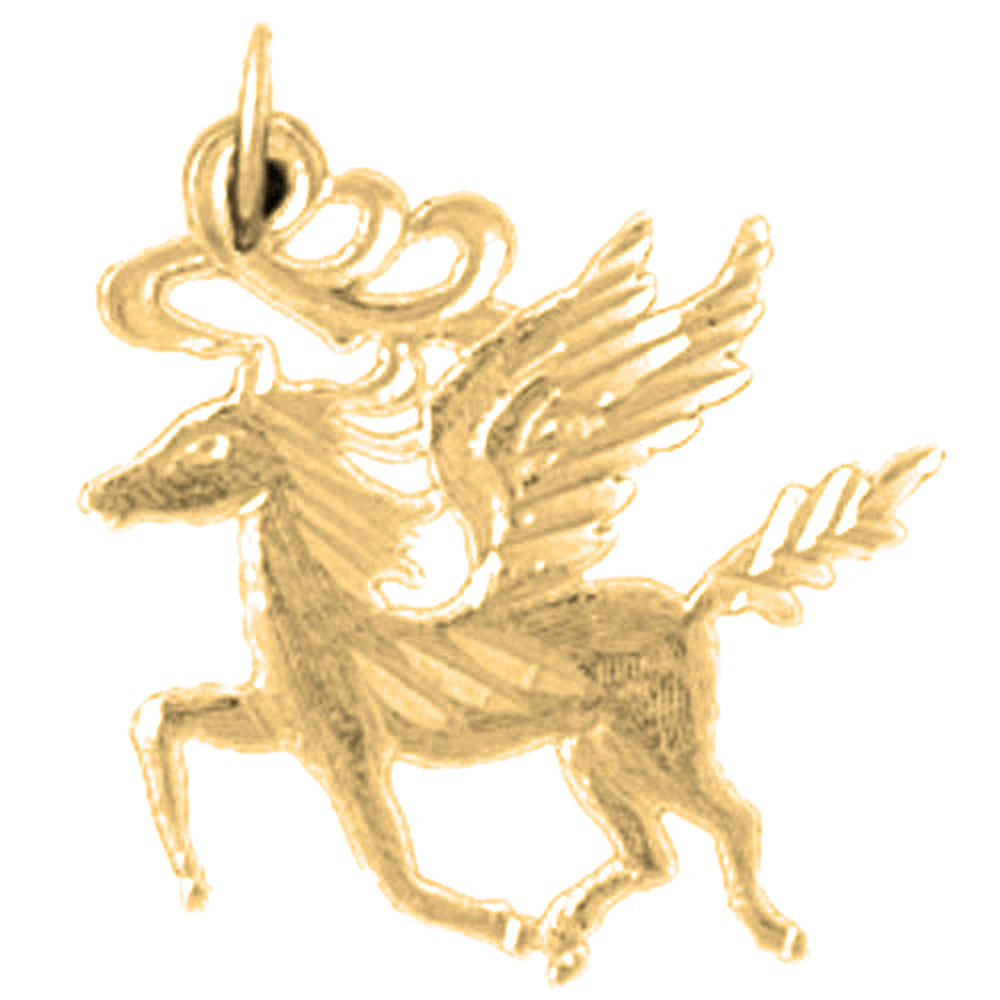 14K or 18K Gold Pegasus Pendant