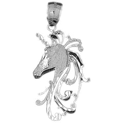 Sterling Silver Unicorns Pendant