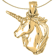 Colgante de unicornios en plata de ley (bañado en rodio o oro amarillo)