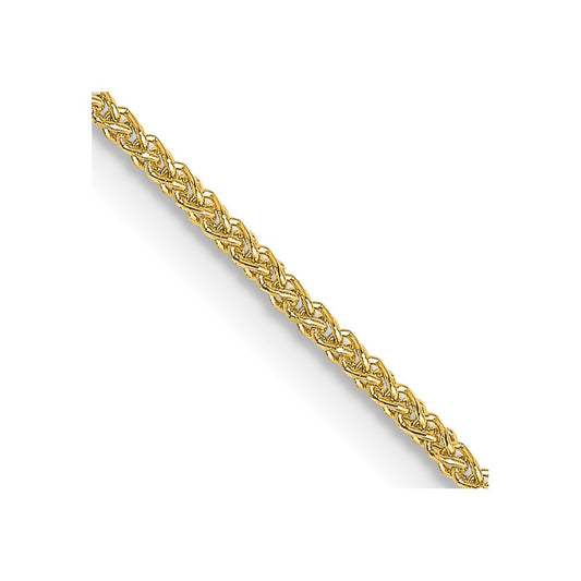 18K Yellow Gold 1mm Diamond-cut Spiga Chain