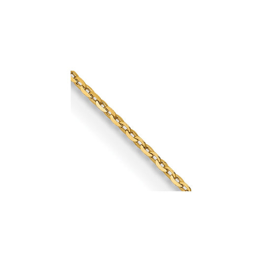 18K Yellow Gold 1.15mm Diamond-cut Cable Chain
