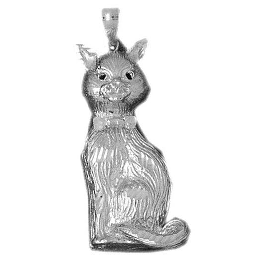 Sterling Silver Cat Pendant