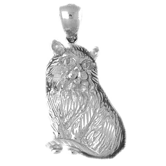 Sterling Silver Cat Pendant