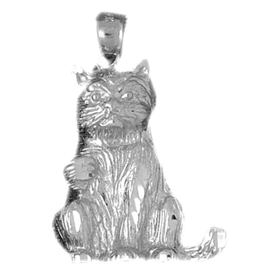 Sterling Silver Cat Pendant