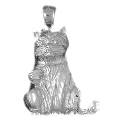 Sterling Silver Cat Pendant