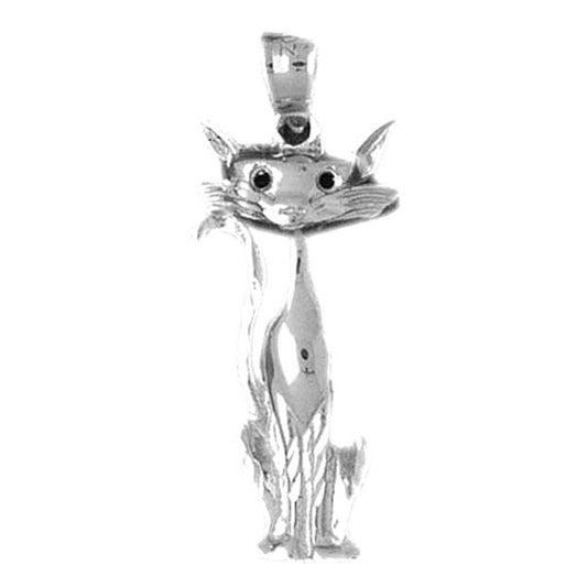 Sterling Silver Cat Pendant