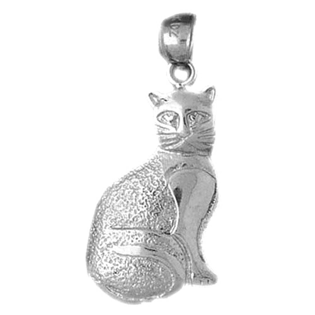 Sterling Silver Cat Pendant