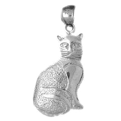 Sterling Silver Cat Pendant