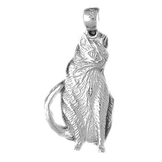 Sterling Silver Cat Pendant