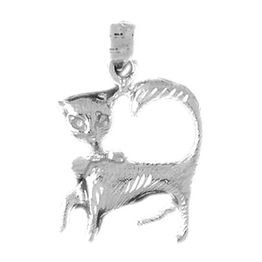 Sterling Silver Cat Pendant