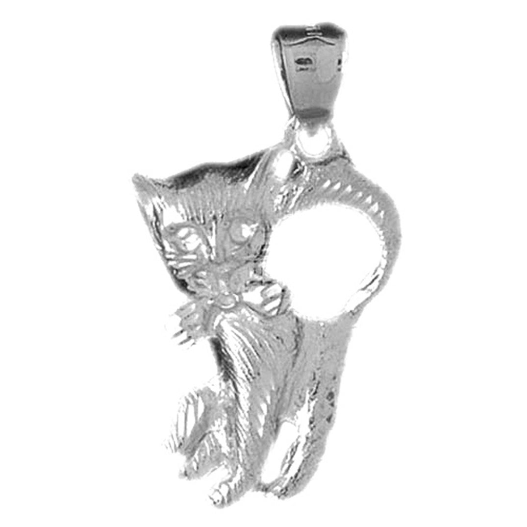 Sterling Silver Cat Pendant