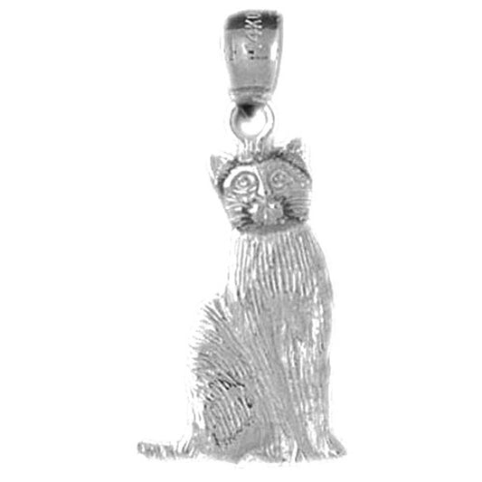 Sterling Silver Cat Pendant