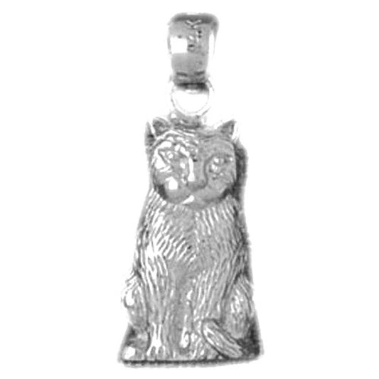 Sterling Silver Cat Pendant