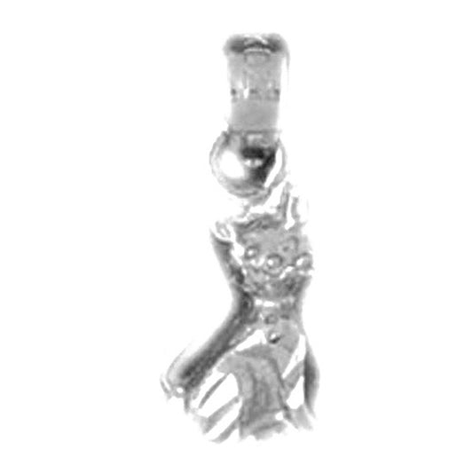 Sterling Silver Cat Pendant