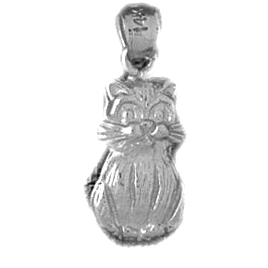 Sterling Silver Cat Pendant