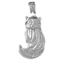 Sterling Silver Cat Pendant