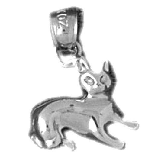 Sterling Silver Cat Pendant