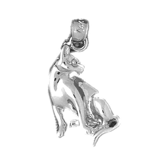 Sterling Silver Cat Pendant