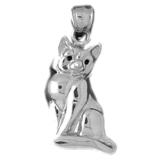 Sterling Silver Cat Pendant