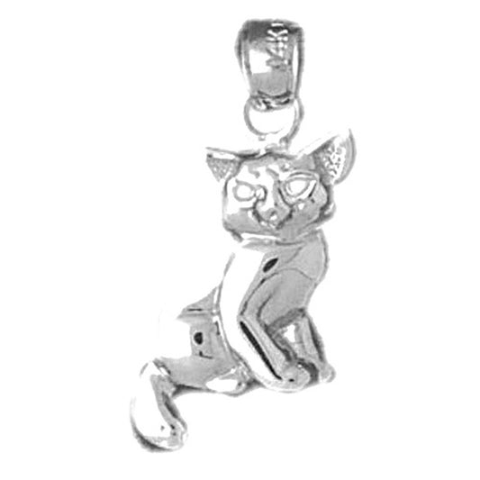 Sterling Silver Cat Pendant