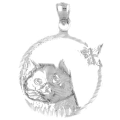 Sterling Silver Cat Pendant