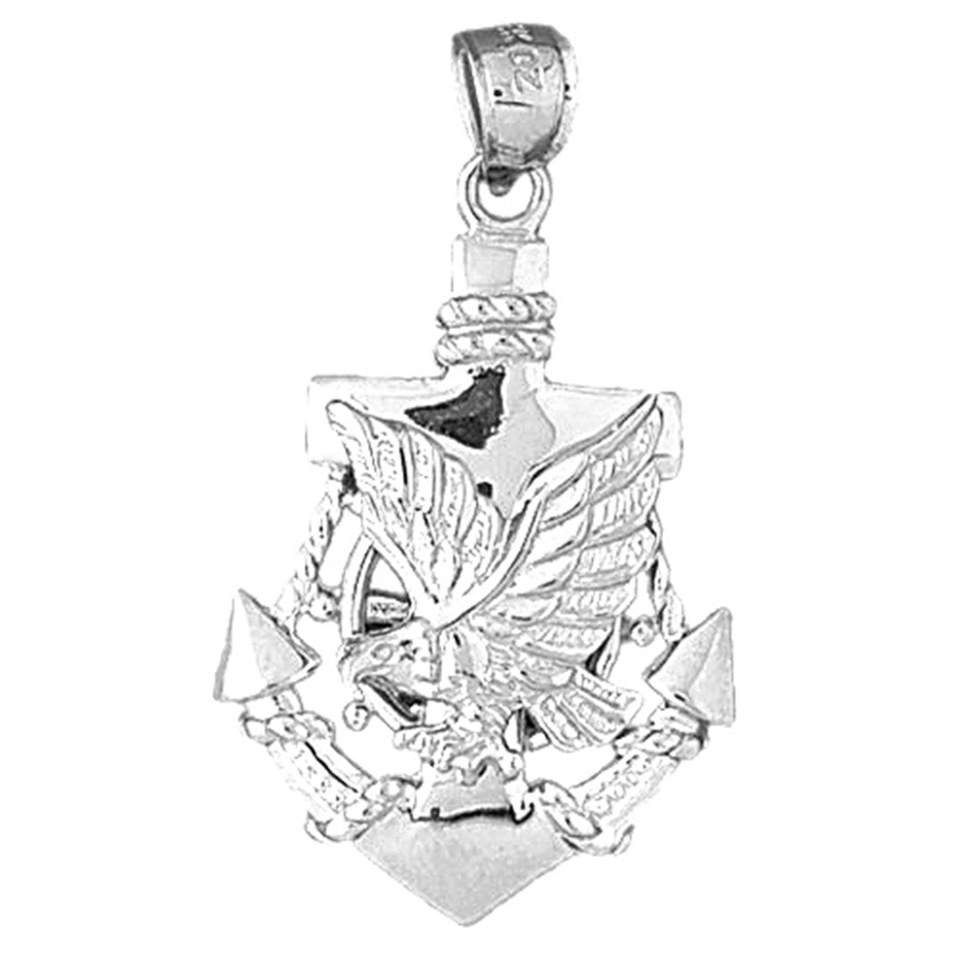 Sterling Silver Anchor And Eagle Pendant