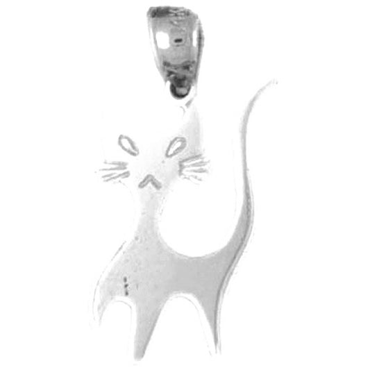 Sterling Silver Cat Pendant