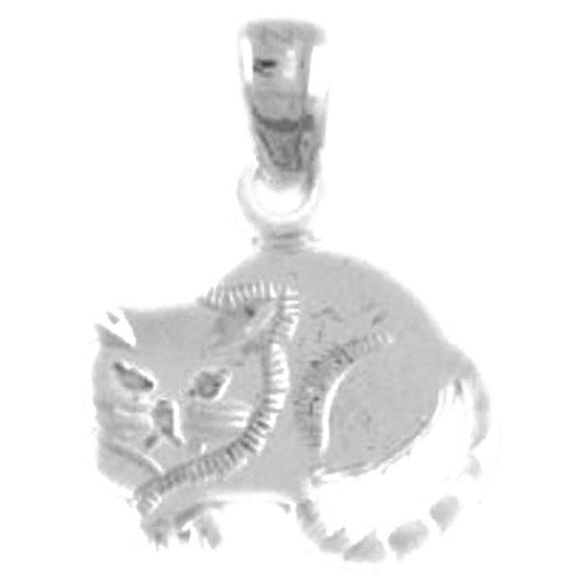 Sterling Silver Cat Pendant