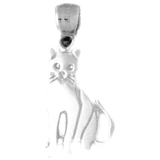 Sterling Silver Cat Pendant