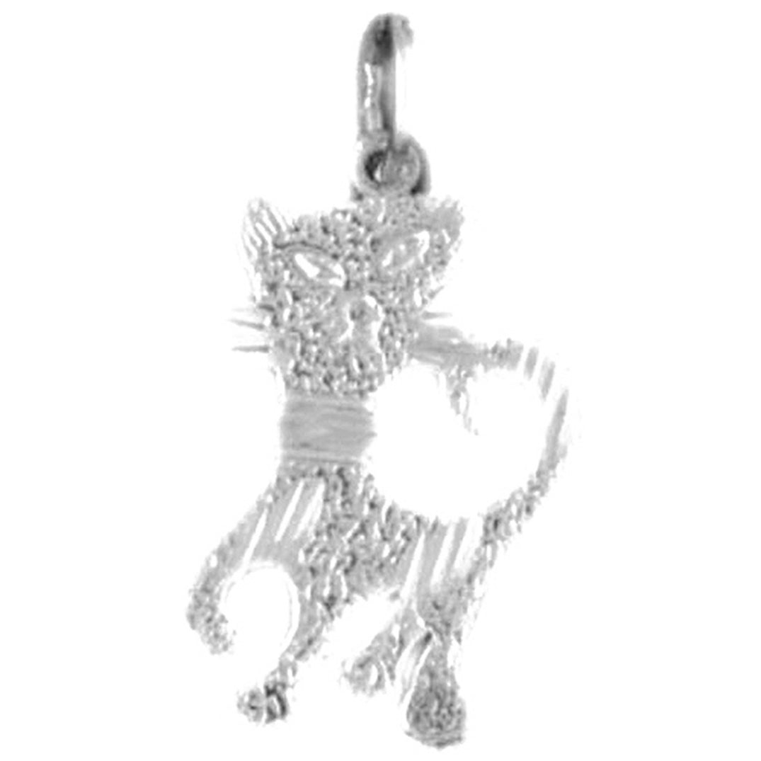 Sterling Silver Cat Pendant