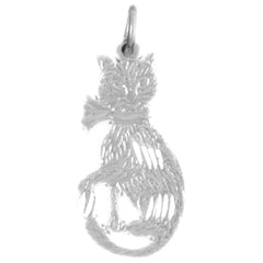 Sterling Silver Cat Pendant