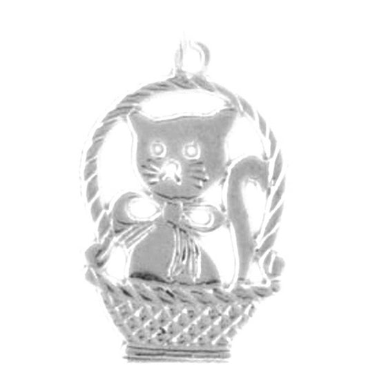 Sterling Silver Cat Pendant