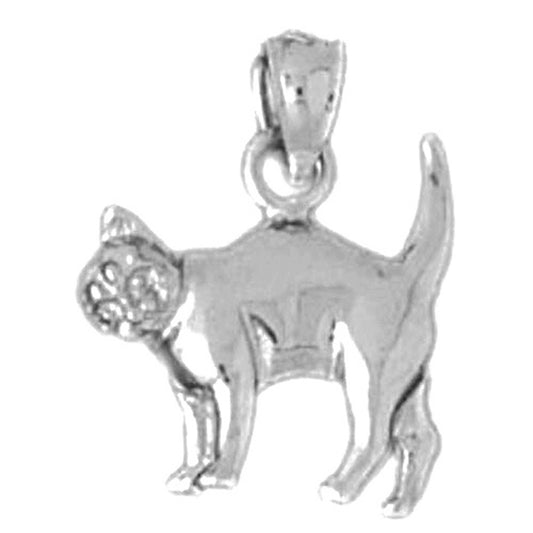 Sterling Silver Cat Pendant