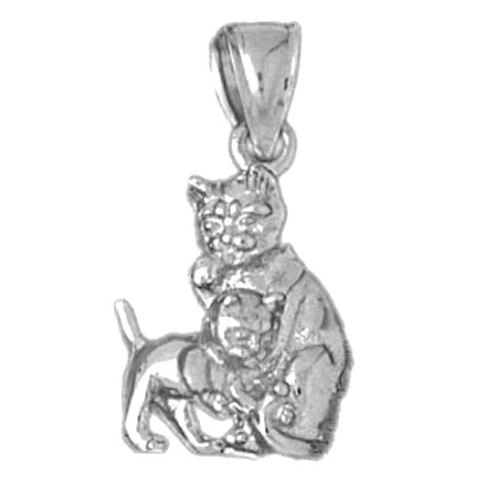 Sterling Silver Cat Pendant