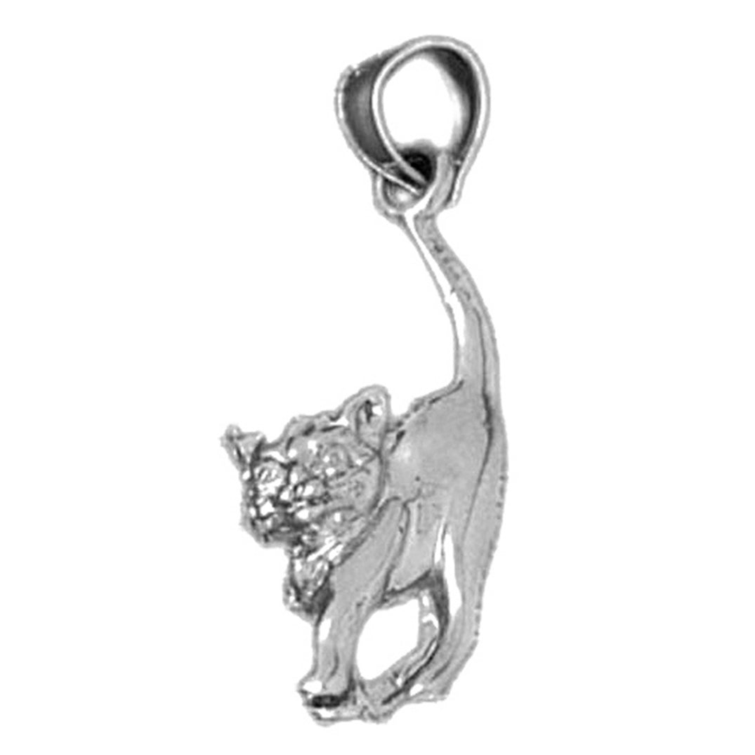 Sterling Silver Cat Pendant