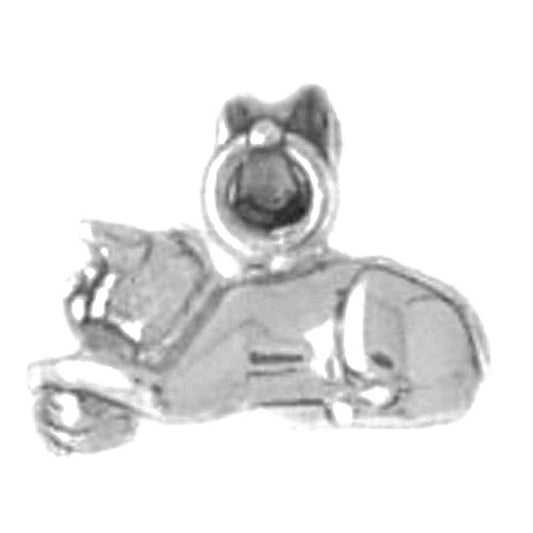 Sterling Silver Cat Pendant