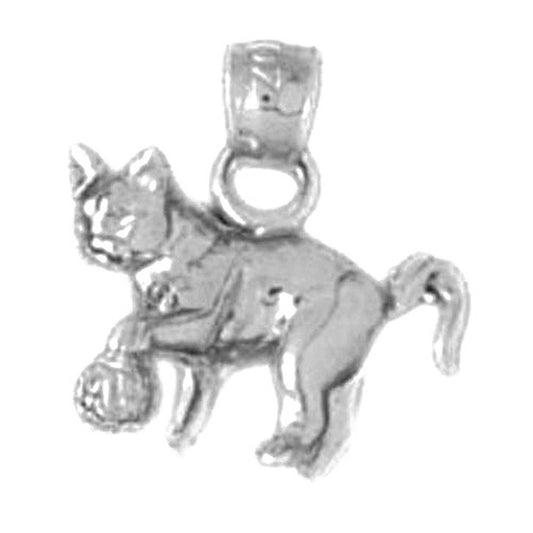 Sterling Silver Cat Pendant