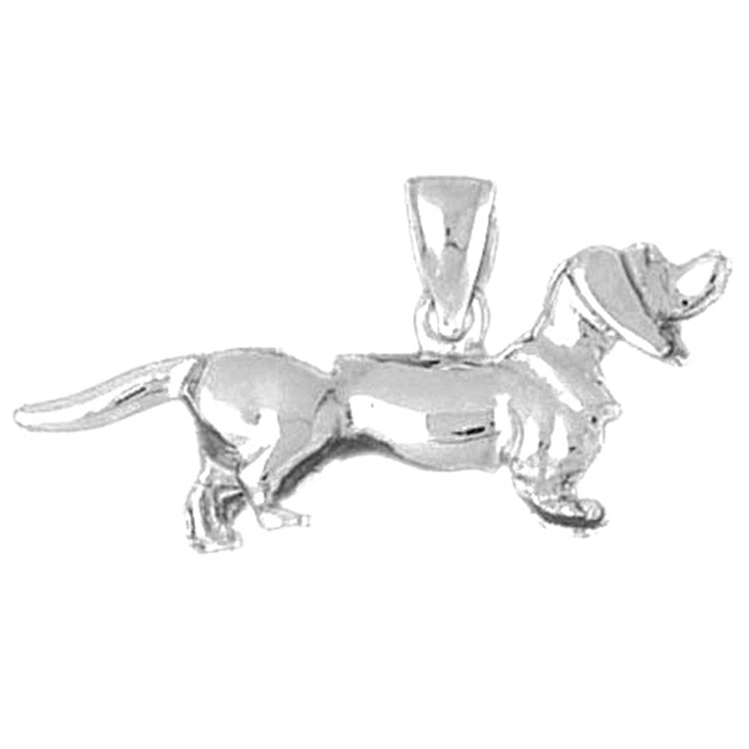 Sterling Silver Dauchshund Dog Pendant