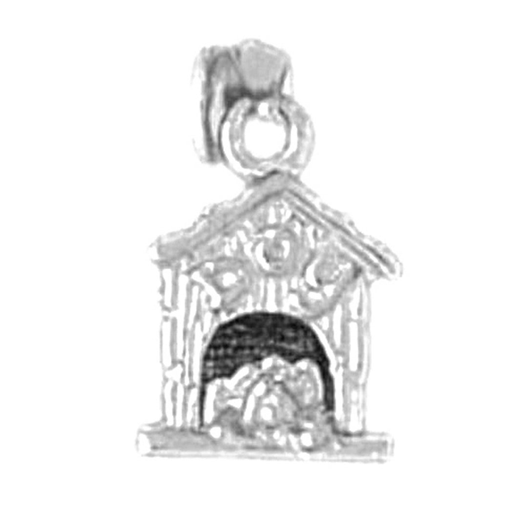 Sterling Silver Dog House Pendant