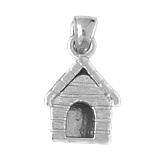 Sterling Silver Dog House Pendant