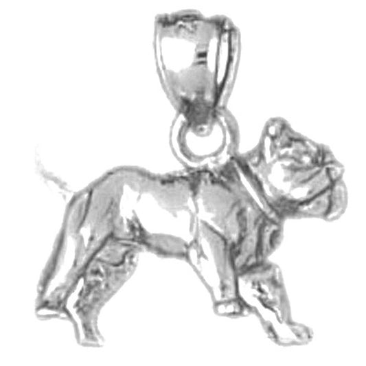 Sterling Silver Bulldog Pendant