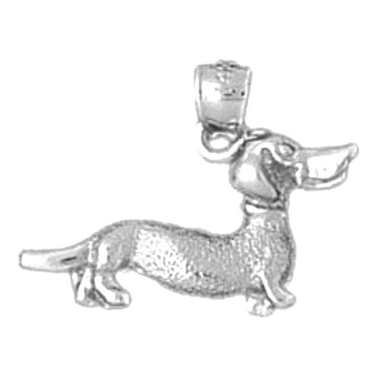 Sterling Silver Dauchshund Dog Pendant