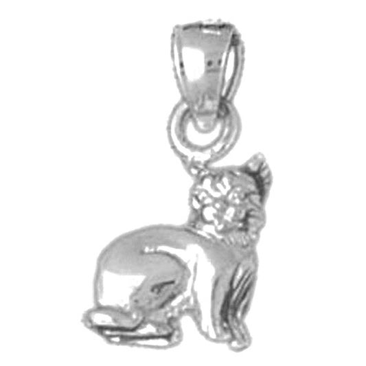 Sterling Silver Cat Pendant