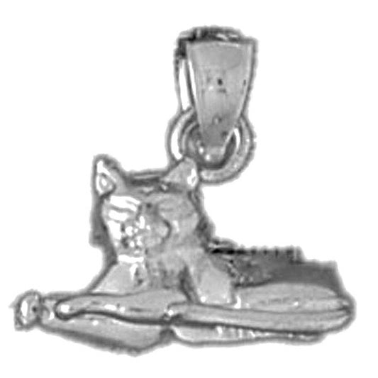 Sterling Silver Cat Pendant