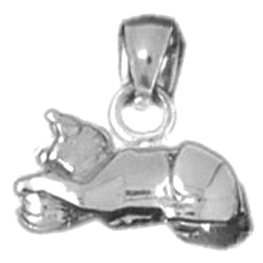 Sterling Silver Cat Pendant