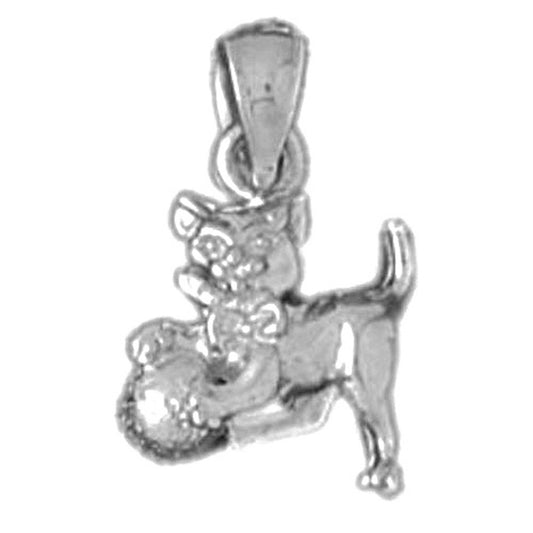 Sterling Silver Cat Pendant