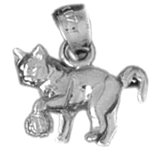 Sterling Silver Cat Pendant